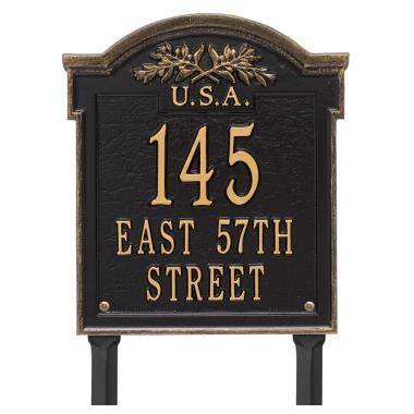 The Franklin Landmark Address Lawn Plaque