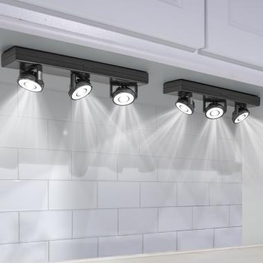 The Cordless Under Cabinet Pivoting LED Lights (Black)